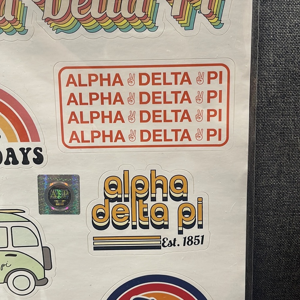 Alpha Delta Pi Retro Sticker Sheet’s - Picture 4 of 11